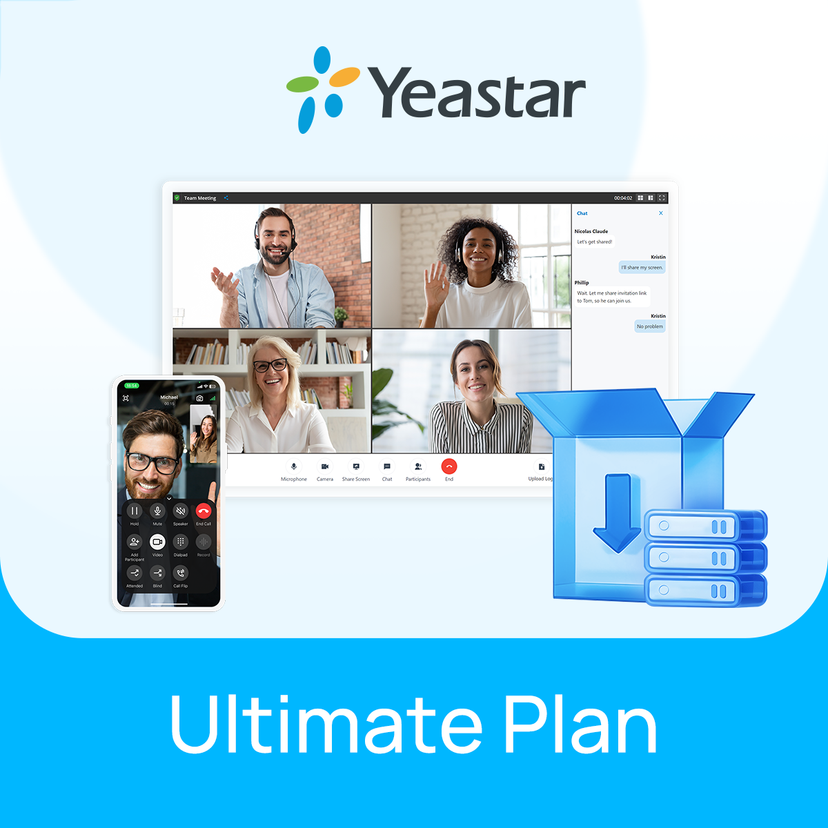 Программная IP-АТС Yeastar PSE Ultimate Plan 4SC (годовая)
